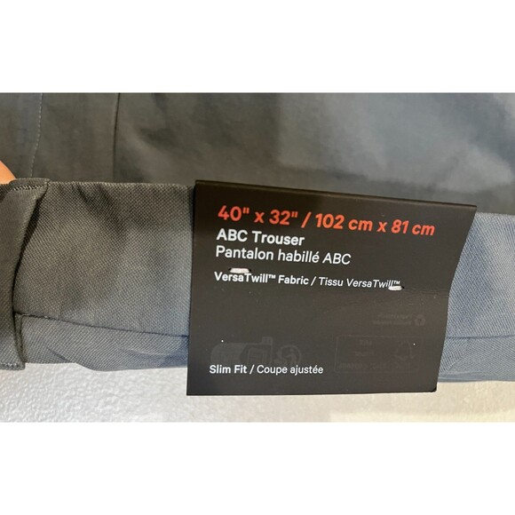NWT Lululemon NEW ABC Slim-Fit Trouser 40 X 32” Cotton VersaTwill Gray Blue Mens - Picture 11 of 14